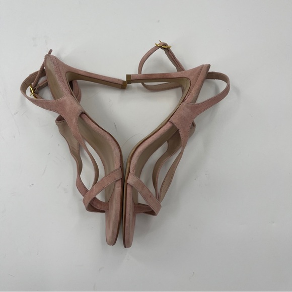 Stuart Weitzman Align Pink/blush Suede Heels Sandals -Size 7 - Picture 4 of 13